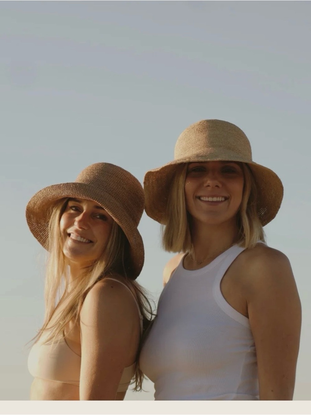 Women's Wide Brim Straw Sun Hat - Natural Beige